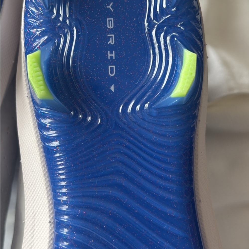Under Armour Blue and White Sneakers with Neon Accents